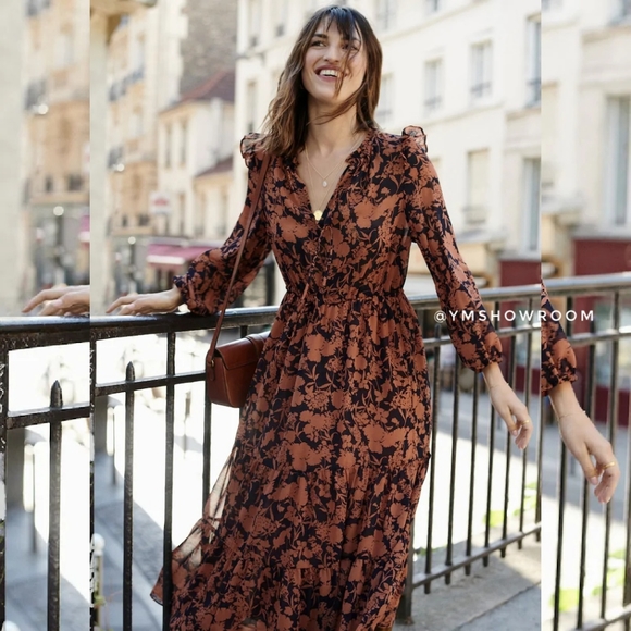 Mango Dresses & Skirts - MANGO Beautiful chiffon maxi dress